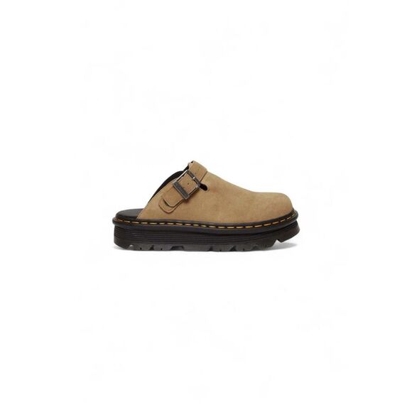 Dr. Martens Carlson Suede Buckle Mule Women Beige Slippers